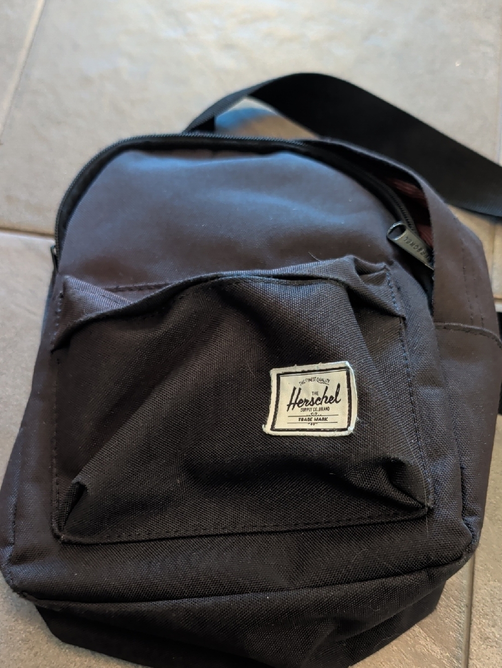 Herschel Supply Company Black Compact Sling Bag with Front Pocket